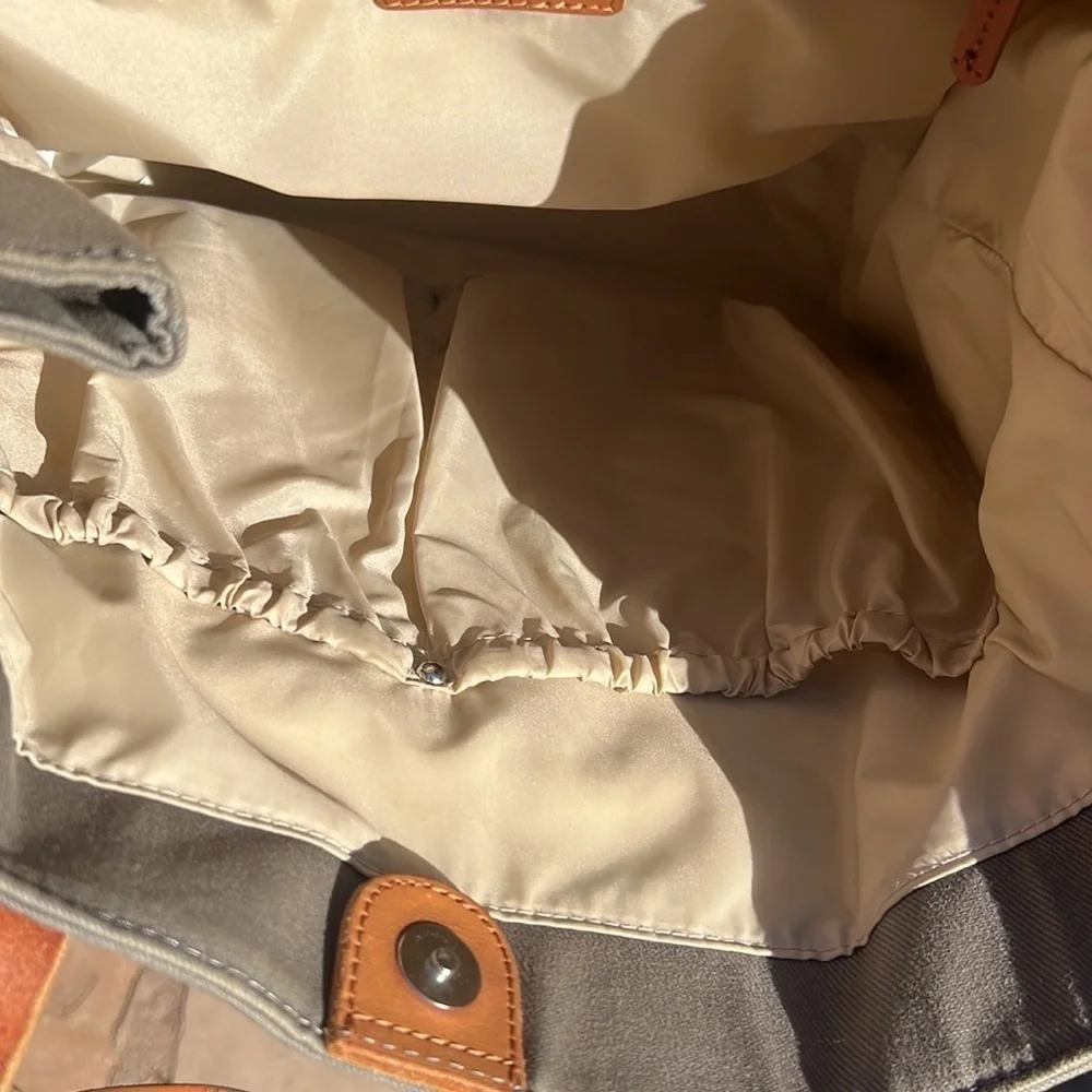 ▶️ Pottery Barn Kids ◀️ Gray Canvas Leather Tote